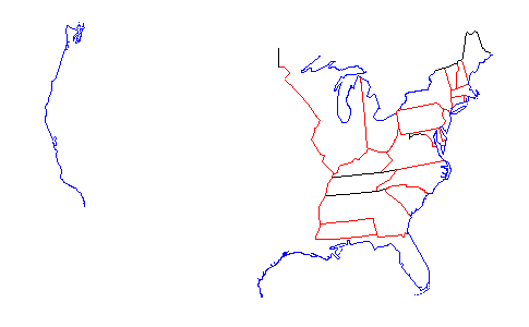 United States Map In 1800s