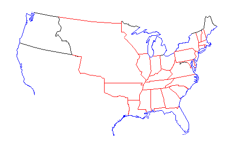 Map of the United States of America