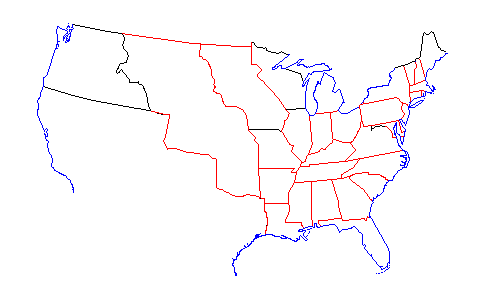 Us Map 1840