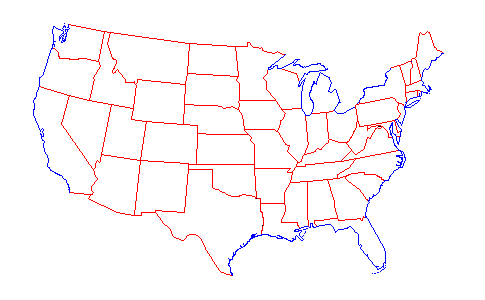 United States Map 1800