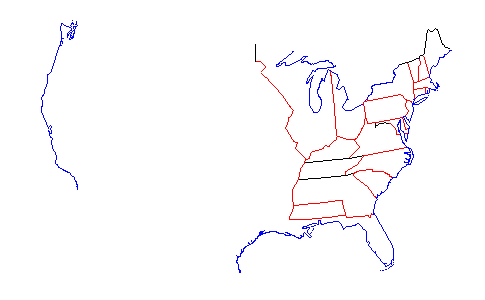 Map of the United States of America