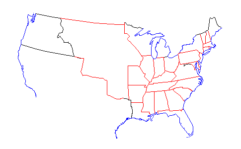 Map of the United States of America